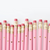 Gold Heart Mini Pencils, Pink