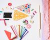 DIY Floral Rainbow Pennant Flag Kit | Pennant Flag Kit | Pennant Flag